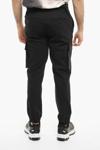 Pantaloni Cargo Skinny Fit in Cotone
