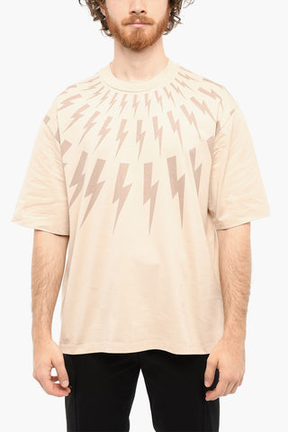 Two-Tone Easy Fit FAIR-ISLE THUND Crew-Neck T-shirt