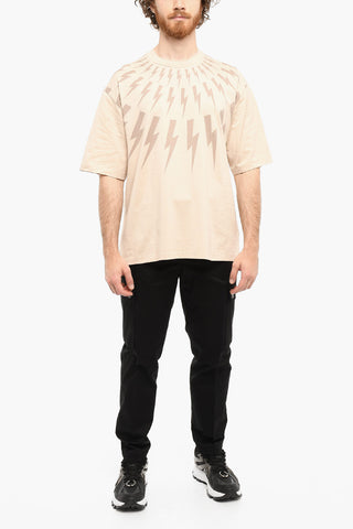 Two-Tone Easy Fit FAIR-ISLE THUND Crew-Neck T-shirt