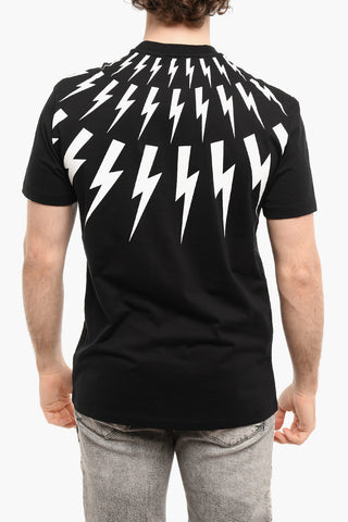 Slim Fit Printed FAIR-ISLE THUNDERBOLT Short Sleeved T-shirt