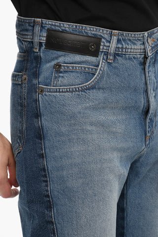 Two-Tone Loose Fit Jeans 19cm