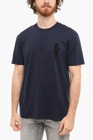 T-shirt A Maniche Corte BOLT BADGE Girocollo Con Patch
