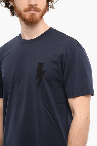 T-shirt A Maniche Corte BOLT BADGE Girocollo Con Patch
