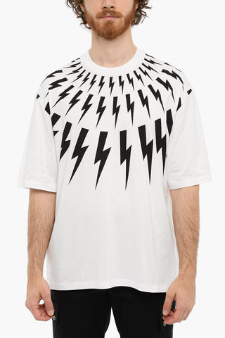 Easy Fit Printed FAIR-ISLE THUNDERBOLT Short Sleeved T-shirt