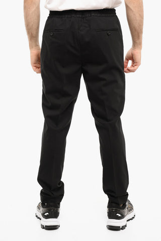 Low-Waist Virgin Wool Blend Loose Fit Casual Pants