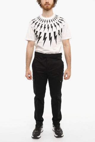 Pantaloni Cargo Skinny Fit in Cotone
