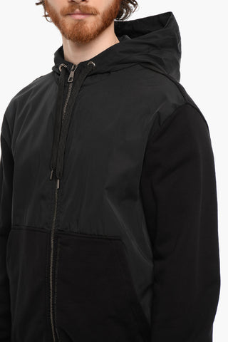 Felpa Hoodie HYBRID Slim Fit in Doppio Tessuto con 2 Tasche