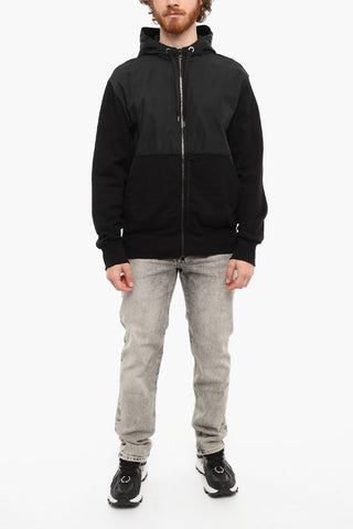 Felpa Hoodie HYBRID Slim Fit in Doppio Tessuto con 2 Tasche