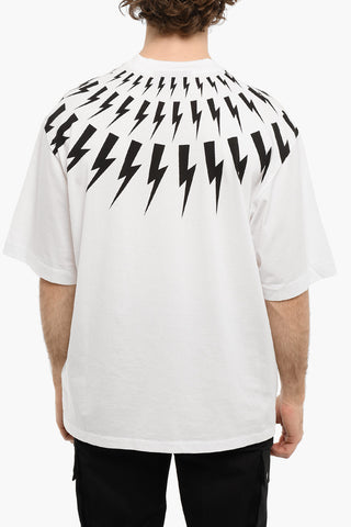 T-shirt A Maniche Corte FAIR-ISLE THUNDERBOLT Stampata Easy Fit