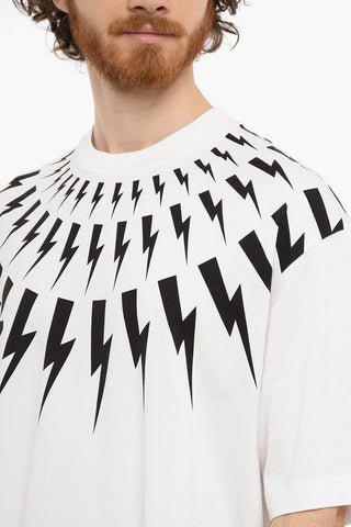 T-shirt A Maniche Corte FAIR-ISLE THUNDERBOLT Stampata Easy Fit