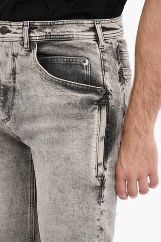 Acid Wash Effect Carrot Fit Jeans 17cm