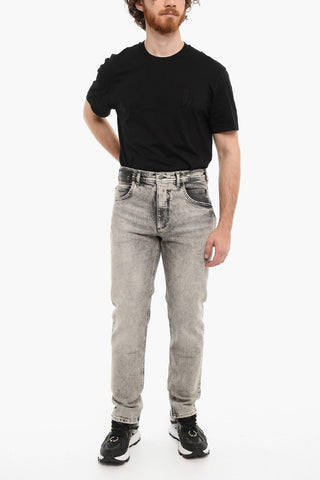 Acid Wash Effect Carrot Fit Jeans 17cm