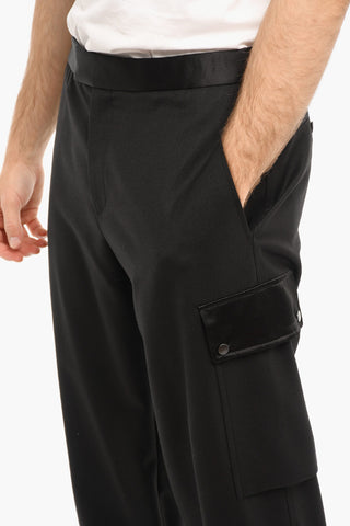 Loose Fit FIREMAN Cargo Pants with Satin Details