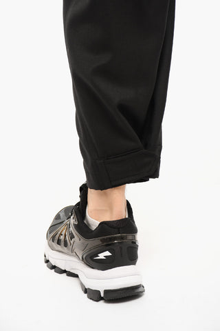 Loose Fit FIREMAN Cargo Pants with Satin Details