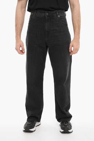Dark Wash Baggy Fit Jeans with Logo at The Button 23cm