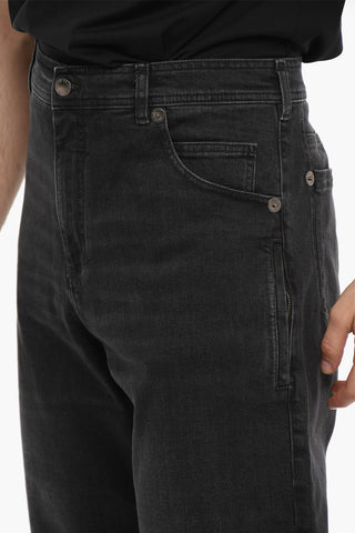 Dark Wash Baggy Fit Jeans with Logo at The Button 23cm