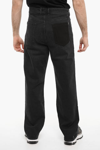 Dark Wash Baggy Fit Jeans with Logo at The Button 23cm