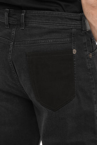 Dark Wash Baggy Fit Jeans with Logo at The Button 23cm