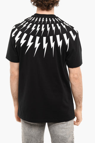 Slim Fit Printed FAIR-ISLE THUNDERBOLT Short Sleeved T-shirt