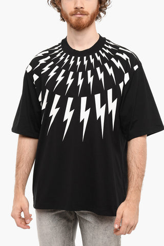 Easy Fit Printed FAIR-ISLE THUNDERBOLT Short Sleeved T-shirt