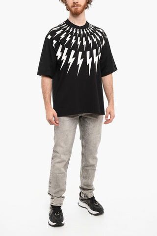 Easy Fit Printed FAIR-ISLE THUNDERBOLT Short Sleeved T-shirt