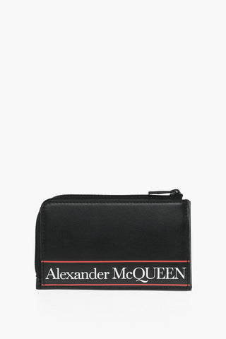 leather card holder with zip closure