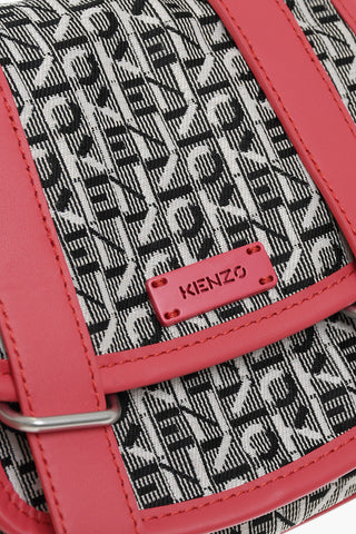 Jacquard Messenger Bag with Leather Trims