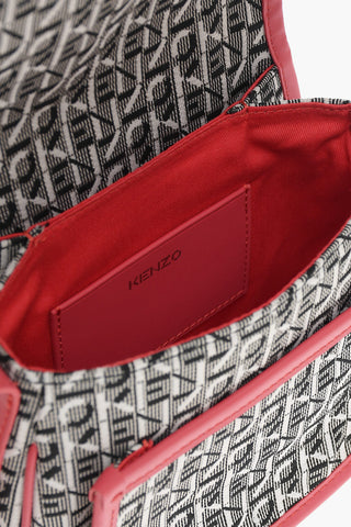 Jacquard Messenger Bag with Leather Trims