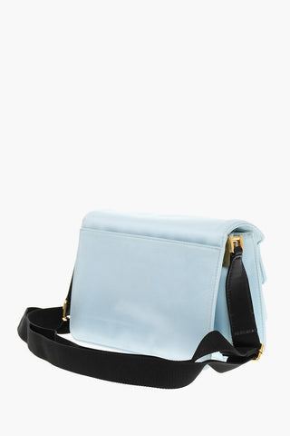 Nylon Shoulder Bag with Leather Trims