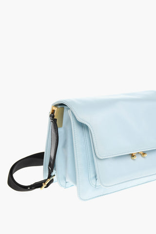 Nylon Shoulder Bag with Leather Trims