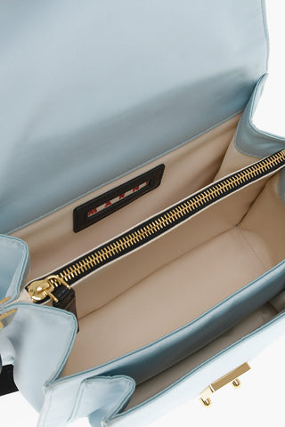 Nylon Shoulder Bag with Leather Trims