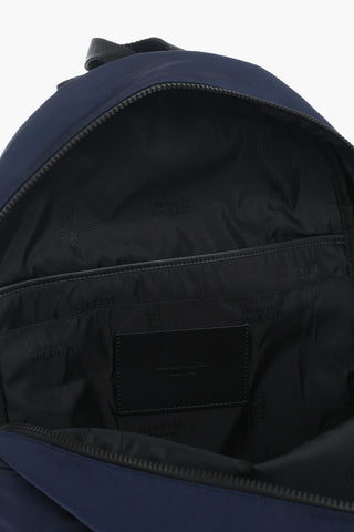 Solid Color Backpack with Printed Contrasting Logo