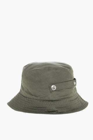 Solid Color Bucket Hat with Printed Logo
