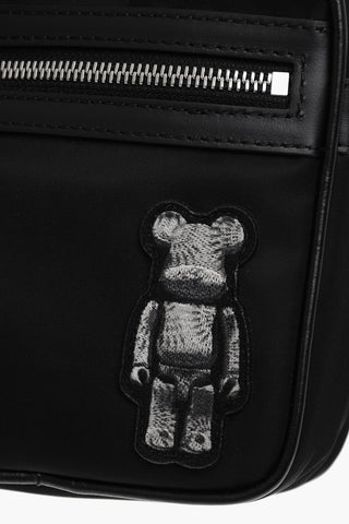 Nylon BEARBRICK Crossbody Bag with Leather Trims