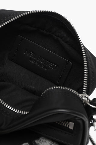 Nylon BEARBRICK Crossbody Bag with Leather Trims