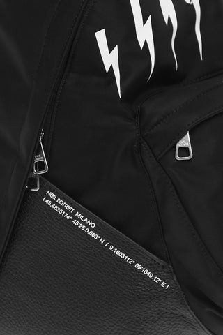 Textured Leather and Nylon THUNDERBOLTS Backpack