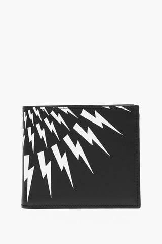 Leather FAIR-ISLE THUNDERBOLT Wallet