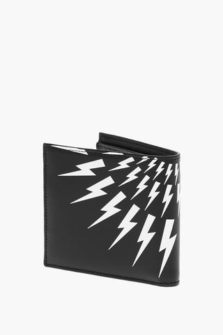 Leather FAIR-ISLE THUNDERBOLT Wallet