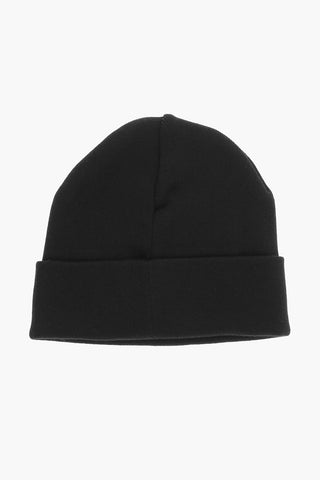 Cotton and Silk ENAMEL BADGE Beanie with Patch Logo