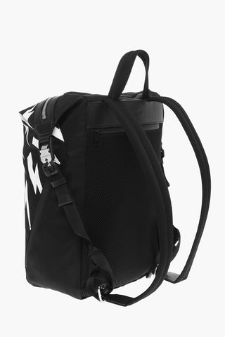 Nylon FAIR-ISLE THUNDERBOLT Backpack with Leather Details