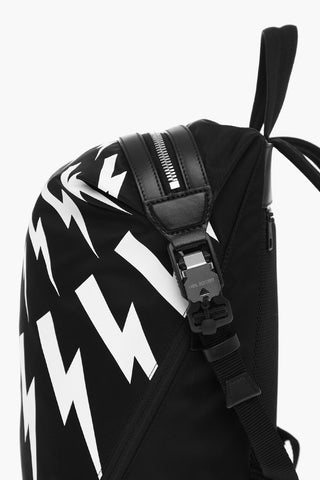 Nylon FAIR-ISLE THUNDERBOLT Backpack with Leather Details