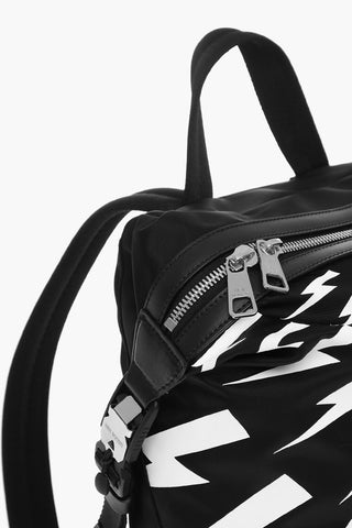 Nylon FAIR-ISLE THUNDERBOLT Backpack with Leather Details