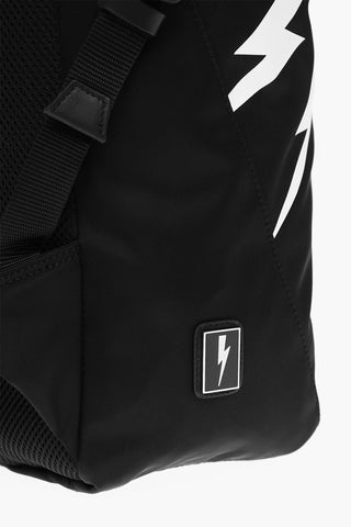 Nylon FAIR-ISLE THUNDERBOLT Backpack with Leather Details