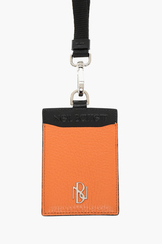 Porta Badge in Pelle con Monogram in Metallo
