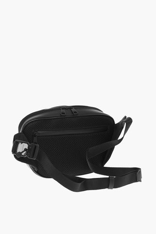 Nylon ENAMEL BADGE Bum Bag with Leather Details