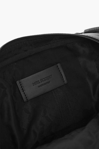 Nylon ENAMEL BADGE Bum Bag with Leather Details