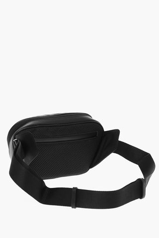 Technical Fabric CITY Bum Bag with Textured Leather Details