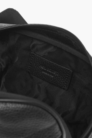Technical Fabric CITY Bum Bag with Textured Leather Details