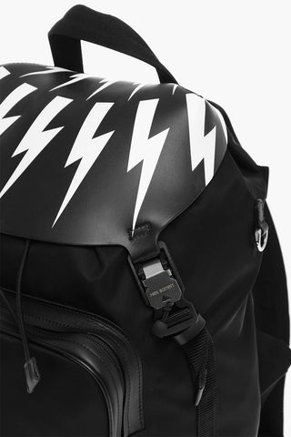 Nylon FAIR-ISLE THUNDERBOLT Backpack with Leather Details