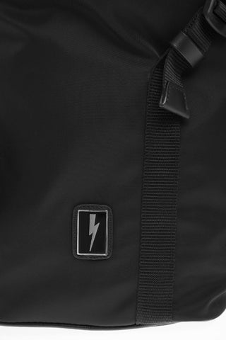 Nylon FAIR-ISLE THUNDERBOLT Backpack with Leather Details
